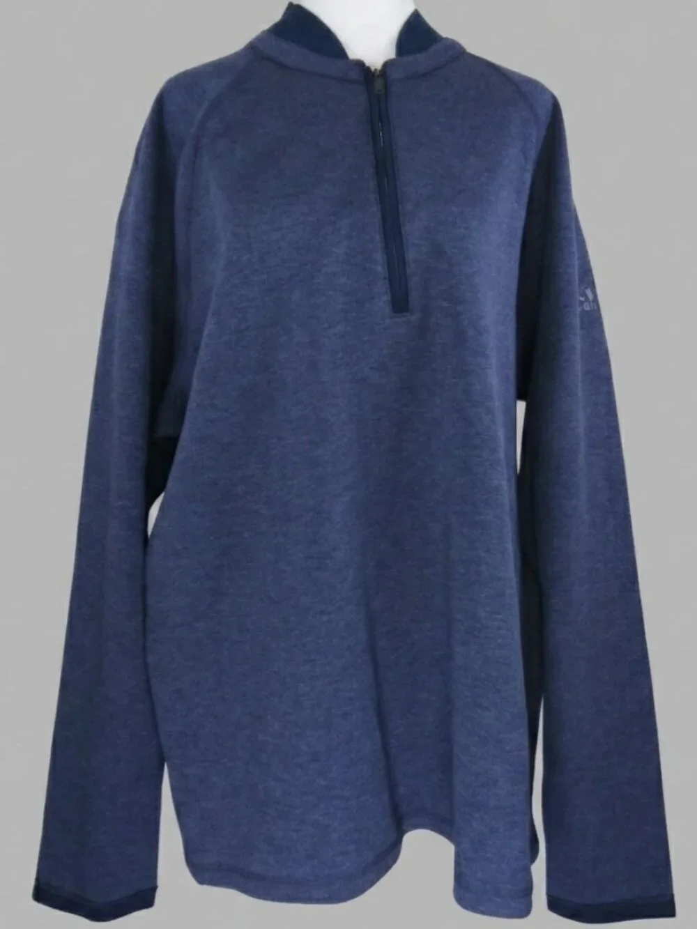 NWT Adidas Men's Navy Long-Sleeve1/4 Zip Pullover Golf Sweatshirt Size XL (C2138